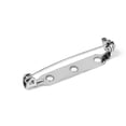 thumbnail image 4 of 50pcs 32mm Stainless Steel Back Safety Catch Bar Brooch (Silver), 4 of 6