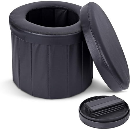 Portable Toilet Camping Outdoor Car folding Stool Toilet for Camping Hiking Boating Long Trips Traffic jam
