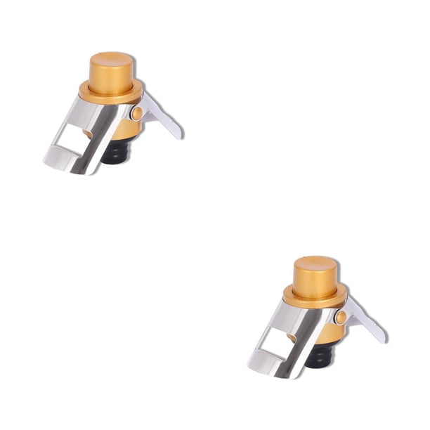 Injueey Tapón de corcho de vino de acero inoxidable, tapón de vertedor de botella de jugo para fiesta en casa, suministros para restaurante, Type1 NO1