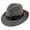 Gray, variant on Pinch Crown Crushable Wool Felt Fedora Hat - L - Black