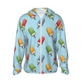 thumbnail image 1 of Balery Modern Ice Cream Sudadera ligera de manga larga con capucha y protección solar UPF 50+ para hombre y mujer, ideal para pesca y running-Small, 1 of 7