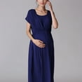thumbnail image 6 of kakina CMSX Women Nursing Short Sleeve Crew Neck Fall Dress Maternity Dresses Tiered Dress with Pockets, 6 of 8