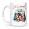 thumbnail image 2 of Merry Christmas Santa Reindeer Antlers Mastiff Sleigh Xmas Winter Holiday Mug Mastiffs Dog Lover Gifts Idea Coffee Tea Cup - 00023, 2 of 4