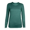 thumbnail image 2 of Diufon Long Sleeve Tops for Women Fall Winter Round Neck Solid Color Basic Bottoms Fashion Dressy Loose Shirts, 2 of 4