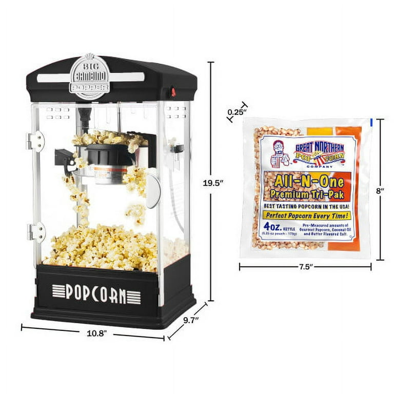 Commercial Popcorn Machine Also used in Home; Party; Movie Theater Style 4  oz. O