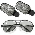 thumbnail image 4 of Sunglass Holder for Car, Bling Glasses Holder for Car Sun Visor, 2PCS Handcrafted Crystal Rhinestones Fashion Car Sunglasses Mount, Auto Interior Accessories for Women Girl (Black/Silver), 4 of 5