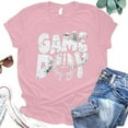 thumbnail image 1 of TINZ T-Shirt à Manches Courtes de Rugby à Col Rond Coupe Décontractée pour Femmes Haut Décontracté Ample pour Tous les Jours Haut Long pour Femmes Chandails d'Exercice Femmes Shorts de Bain Femmes, 1 of 2