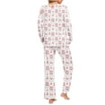 thumbnail image 4 of Tnhcen Women's Christmas Pajamas 2-Piece Set Long Sleeve Pocket Design Festive Print Holiday Sleepwear Soft Stretchy Plus Size for women S-3XL, 4 of 8
