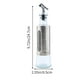 thumbnail image 3 of Botella de aceite de acero inoxidable - Escala visual, pico automático, Vidrio y acero duraderos, 200ml/300ml/500ml, fácil de limpiar, dispensador moderno de curaciones para cocina, 3 of 7
