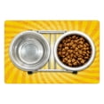 thumbnail image 1 of Abstract Pet Mat for Food and Water, Sunburst Spiral Circling Twisted Lines with Sunshine Summer Theme, Non-Slip Rubber Mat for Dogs and Cats, 18" X 12", by Ambesonne, 1 of 2