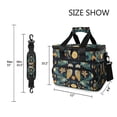 thumbnail image 3 of FORMRS Insulated Cooler Bag 24 Cans Capacity Soft Leakproof Lunch Box with Side Pockets, Brown Mystical Owls, 3 of 7