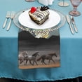 thumbnail image 4 of FANNA Cloth Napkins Horses Full Moon Mountain Range Polyester Home Decor Reusable - Hotel, Home, Banquet Atmosphere Embellishment 2 PCS, 4 of 7