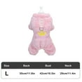 thumbnail image 3 of Dog Pajamas Winter Warm Pet Clothes 10 to 16 Inch Pink Soft Jumpsuit For Small Dogs Christmas Costume Holiday Outfit Cozy Sleepwear, 3 of 6