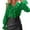 #0475-Green, variant on Uoodti Women's Long Sleeve Tops Ruffle V Neck Chiffon Blouse Fall Outfits Trendy Work Shirts Gift Dressy Casual