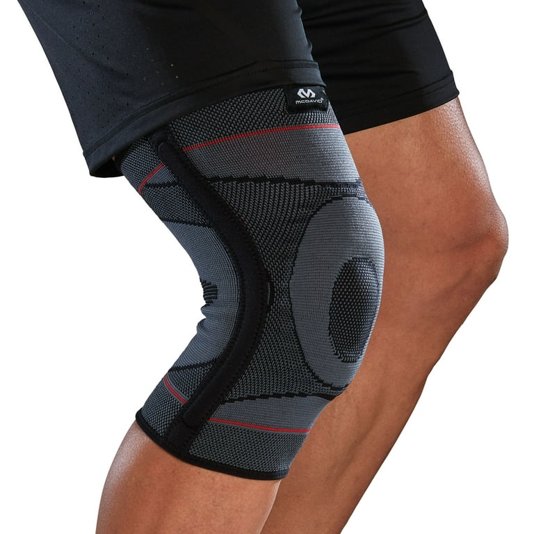 McDavid Knee Compression Knit Sleeve W/ Gel Buttress and Stays, S/M 