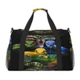 thumbnail image 1 of Disketp Colorful Viper Snake Bolsa de Viaje Tipo Duffle, Bolso de Mano para Fin de Semana para Mujer, Bolsa de Gimnasio Ligera para Hombre, Esencial para Viajes, 1 of 7