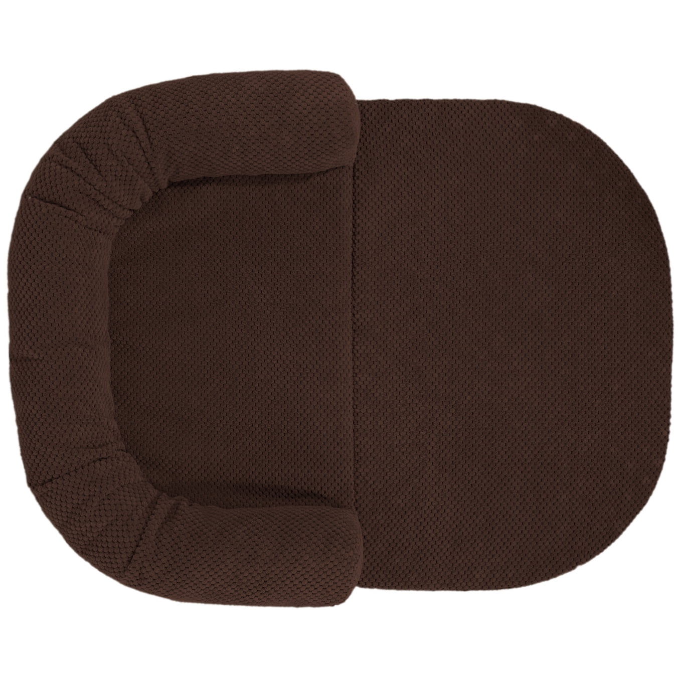 Precious Tails Chenille Round Sofa Fold Out Orthopedic Pet Dog Bed
