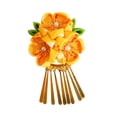 thumbnail image 3 of Tocado de kimono, horquilla de Hanfu chino, decoraciones florales japonesas, qipao, geisha Amarillo, 3 of 9