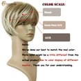 thumbnail image 4 of Creamily Blonde Wig Human Hair Short Blonde Wigs for Women Short Pixie Cut Wigs with Bangs Wefted Wig Caps, 4 of 10