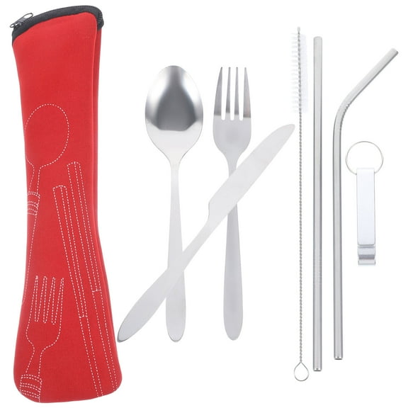 PAMINGONO Stainless Steel Cutlery Set with Red Color for Home Use and Kitchen Utensil 1 Set