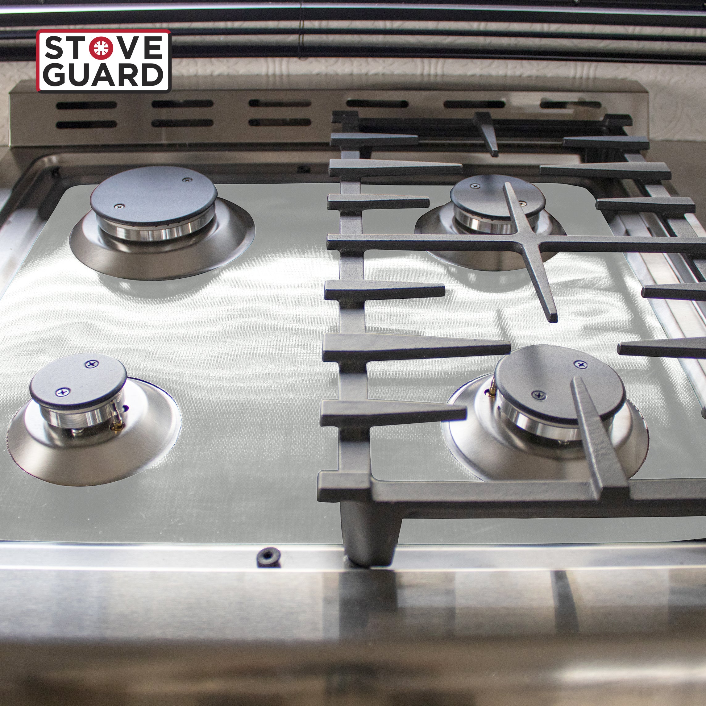 【だきます】 StoveGuard Premium Stove Protectors for Wolf Silver for