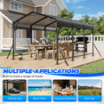 thumbnail image 7 of Mellcom Metal Carport 10'x15' ，Heavy Duty Outdoor Carport with Galvanized Metal Roof and Frame for Car,RV and Trucks, 7 of 7