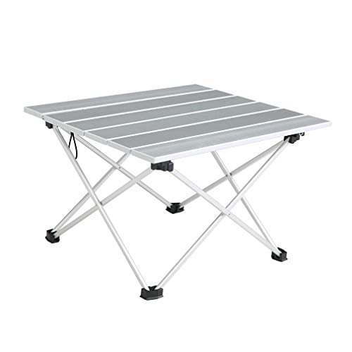 Portable Compact Roll Up Camp Table BBQ 3 Size Lightweight Picnic Table with Carry Bag for Hiking SOVIGOUR Aluminum Folding Camping Table Fishing and Travel 
