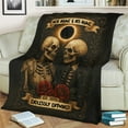 thumbnail image 2 of Personalized Halloween Couple Skeleton Blanket, Custom Skull Love Blanket, Romantic Anniversary, Cozy Wedding Throw, Endless Love Décor, 2 of 4