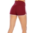 thumbnail image 3 of Running Athletic Shorts Yoga Short Pants Gym Dance Workout Shorts for Women, Wine Red, XL, 3 of 8
