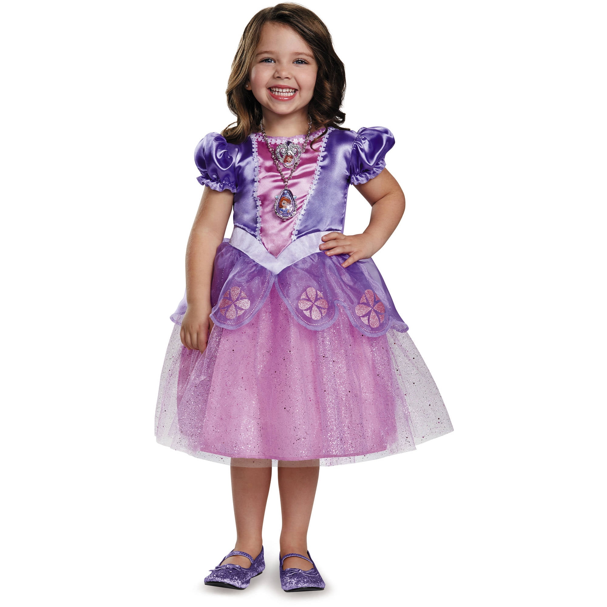 Sofia the Next Chapter Girls' Sofia Classic Costume with Amulet and ...