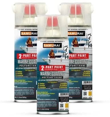 Samurai 2-Part Bed Liner Spray Black, 11.3 Ounce - 2-Part Polyurethane  Spray Paint - UV & Rust Resistant Bedliner Spray Can - 9 Packs 