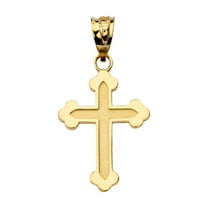 14k Yellow Gold Greek Orthodox Cross Pendant