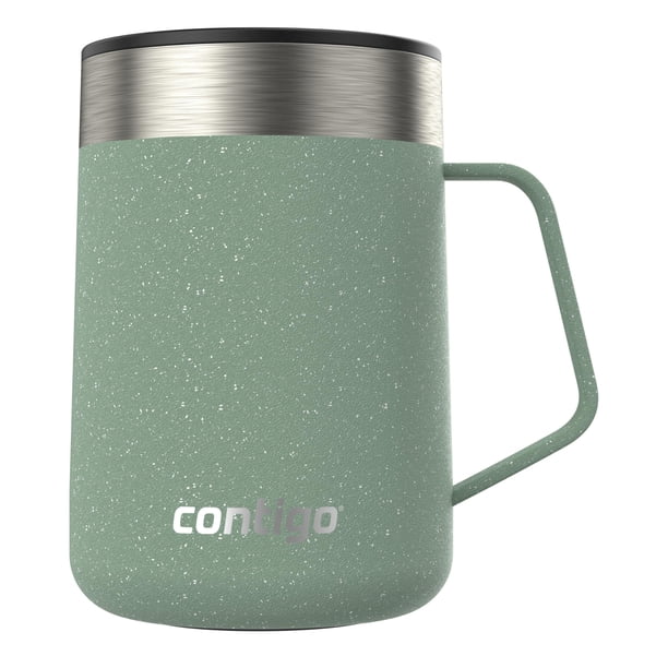Contigo Streterville -Taza de Acero Inoxidable con Asa y Tapa, 414 ML. Color Agave