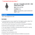 thumbnail image 2 of Ball Joint - Compatible with 2003 - 2006 Dodge Sprinter 2500 2004 2005, 2 of 2