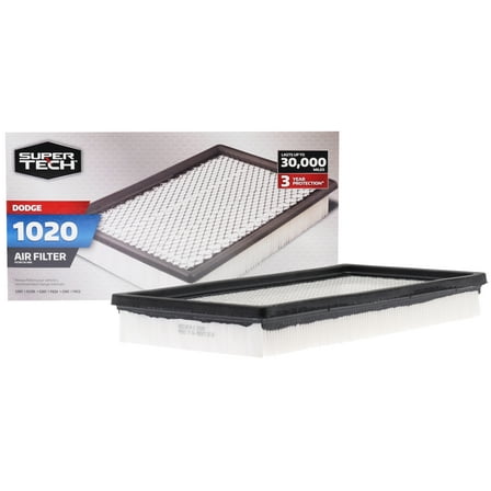 Super Tech 1020 Engine Air Filter, Replacement Filter for Chrysler or Dodge Fits select: 1994-2001 DODGE RAM 1500, 1987-2001 JEEP CHEROKEE