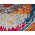 thumbnail image 4 of Unique Loom Matisse Vita Rug Multi/Blue 8' Round Border Bohemian Perfect For Dining Room Entryway Bed Room, 4 of 8
