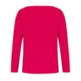 thumbnail image 3 of AherBiu Long Sleeve Tops for Women Comfy Notch V Neck Basic Layer Winter Pullover Sweater Tops Solid Color, 3 of 4