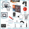 thumbnail image 3 of Basketball Hoop Indoor for Kid, Zacro Over The Door Mini Basketball Hoops with Electronic Scoreboard & 3 Balls, Basketball Toy for Kids Boys Teens Gift - 15.7" x 11.8", 3 of 8