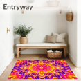 thumbnail image 3 of ODIKA 2'x3' Machine Washable Non-Slip Area Rug, Vibrant Starburst High Traffic Rug, Pink, 611340, 3 of 7