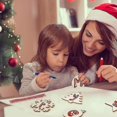 thumbnail image 4 of 40 adornos navideños de madera en rodajas de madera sin terminar con agujeros para manualidades infantiles, centros de mesa, decoraciones colgantes navideñas, 4 estilos, 4 of 5