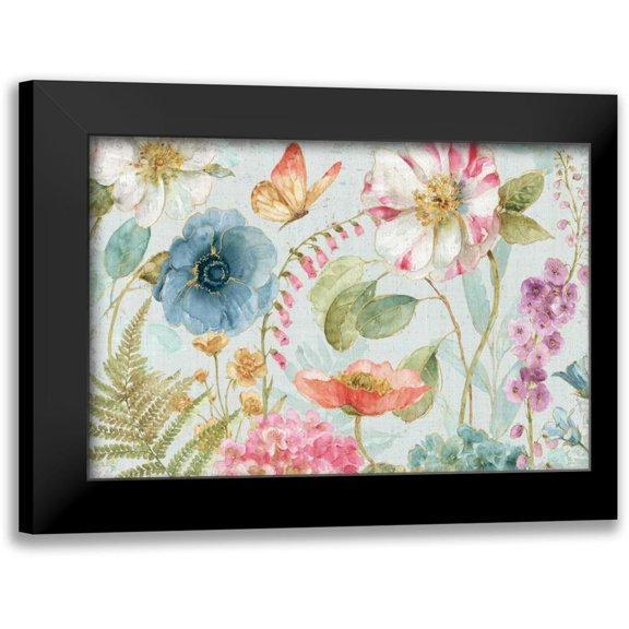 Audit, Lisa 14x11 Black Modern Framed Museum Art Print Titled - Rainbow Seeds Flowers I Gray