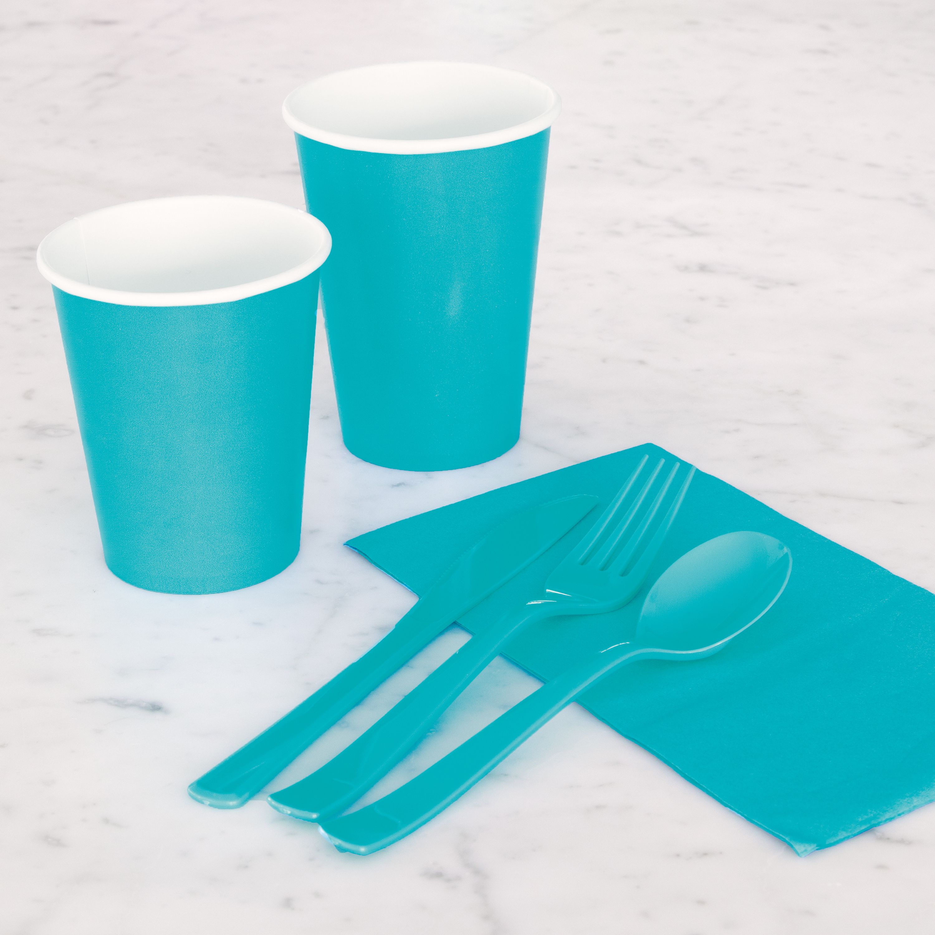 Paper Cups, 9 oz, Teal, 14ct - image 3 of 4