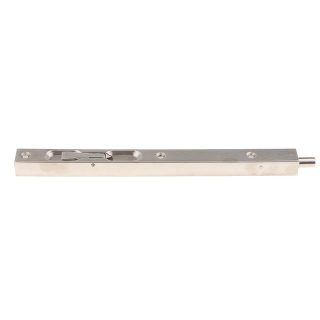 DOLITY Spring Loaded Stainless Steel Door Flush Latch Bolt Slide Lock for Home Security 10inch