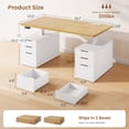 thumbnail image 2 of 55" Electric Standing Desk with 6 Drawers, Height Adjustable Computer Desk for Home Office, 2 of 7