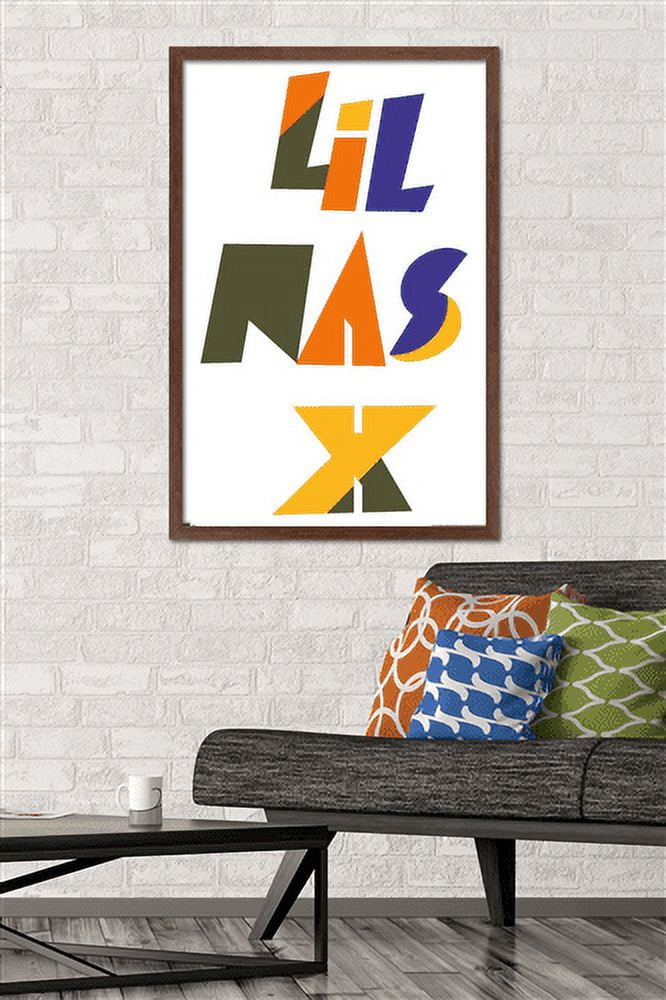 Lil Nas - Logo Wall Poster, 22.375" x 34", Framed