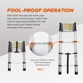 thumbnail image 5 of Telescoping Ladder 10.5FT Aluminum Alloy Extension Ladder Heavy Duty 300 lbs Load Compact Multi-Purpose, 5 of 6