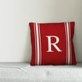 thumbnail image 2 of Creative Products Red Farmhouse Stripes Monogram 18x18 Spun Poly Pillow, 2 of 2