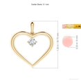 thumbnail image 3 of ANGARA Lab Grown Solitaire Diamond Heart Pendant for Women in 14K Yellow Gold (Size-5.1mm| Color-F-G| Clarity-VS) | April Birthstone, Anniversary, Jewelry Gift for Women | Lab-Grown Diamond Necklace, 3 of 7