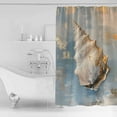thumbnail image 4 of Small Stall Shower Curtain 48x72 Inch Narrow Half Size Conch Coastal Bath Curtains Bathroom Decor Summer Beach Nautical Ocean Waterproof Fabric Shower Curtain Set with Hooks 48 Inch, 4 of 6