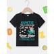 thumbnail image 2 of Boys' Humorous "Auntie, You Gotta Come Get Me" Short Sleeve T-Shirt - 100% Polyester, Crew Neck, Casual Summer Top with Colorful Letter Print & Airplane Illustration, Playful Graphic Tee|Cartoon Airp, 2 of 6